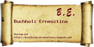 Buchholz Ernesztina névjegykártya